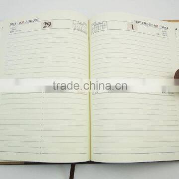 Embossed Logo Dark Brown a4 Leather Diary With Magnetic Closure photo-4