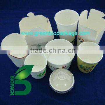 Wholesale disposable pla lined paper food container