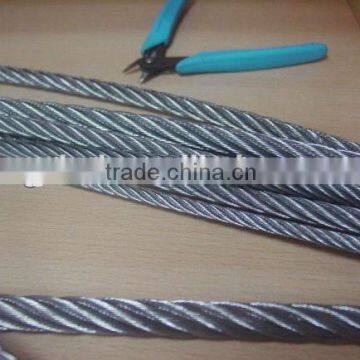 Shipbuilding Galvanized Steel Wire Rope 6mm 6 x 19FC For Crane With ASTM