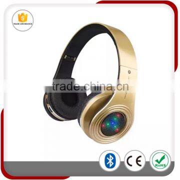 Headphone Wholesale 2016 Wireless Communication Headphones with LED Flash Light Free Sample