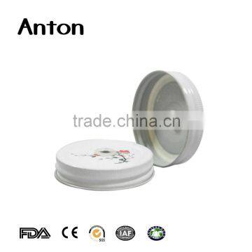 Chinese Style Flower Printing Mason Jar Lids Packaging Jar Lids photo-4