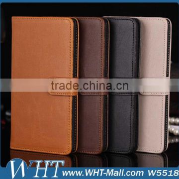 Top Quality Three Card Slots Leather Purse Case for LG G3, for LG G3 Flip Case Cover