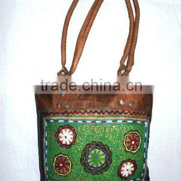 jaipuri leather embroidery shopping bags