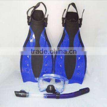 Factory manufacturer with low price High quality with CE standard diving sets snorkel/mask/fins for adult