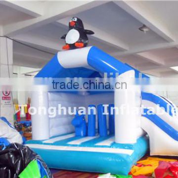 PVC 0.45-0.55mm inflatable penguin jumper house