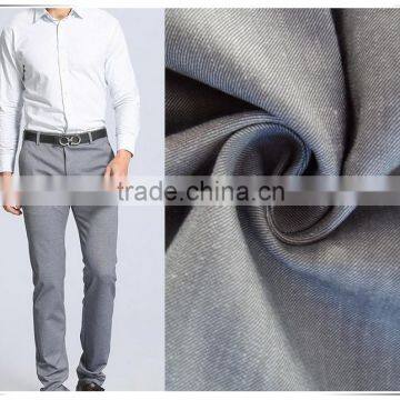 Stock goods, 100m MOQ linen/cotton/polyester spandex men's garment woven fabric