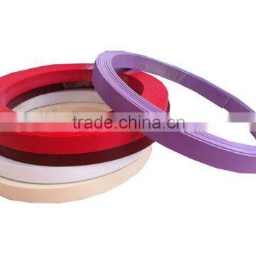 good quality and new design back glue 2*28mm unicolor pvc edge banding for mdf