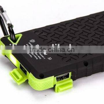 Solar Power Bank Charger, 8000mah, Waterproof,