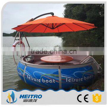 HEITRO customized leisure fishing boat BBQ donut boat water play pedal boat for sale