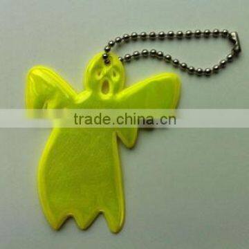 ghost shape reflecting keychain