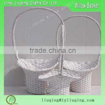 3 set willow flower basket with long handles