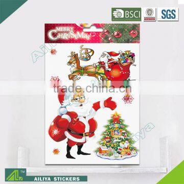 BSCI factory audit Christmas 3D Eco-friendly decorative removable bedroom wall art stickers