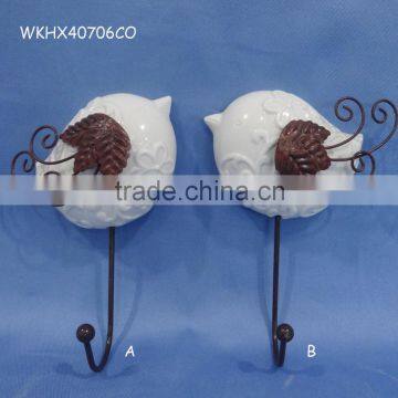 Bird shape good quality ceramic sticky hook