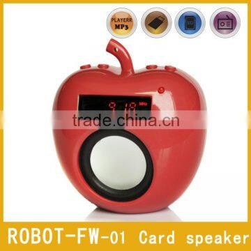 Robot-fw01 Apple Hi-Fi portable mini usb radio,music card speaker,Audio player