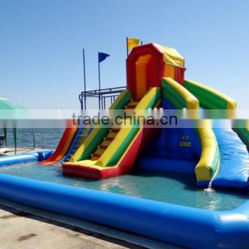 hot sale inflatable water slide pool combo, inflatable water slide for kilds