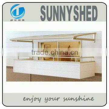 DIY windows canopy with aluminum and polycarbonate