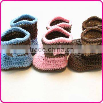 newborn girls boys crocheted baby boots for sale