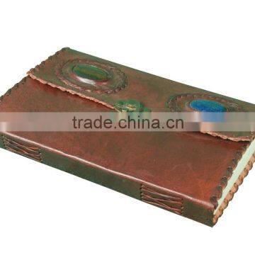 Beautifully Two Different Stone Side Stitched Journals With C Lock photo-2