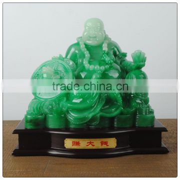 chinese luckly buddha statue , jade resin buddha