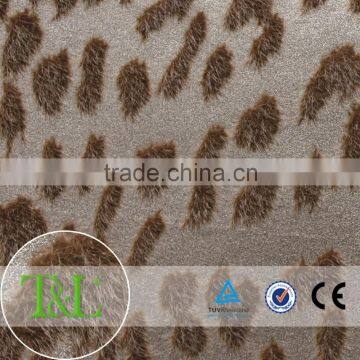 Leopard print flock decorative wallpaper