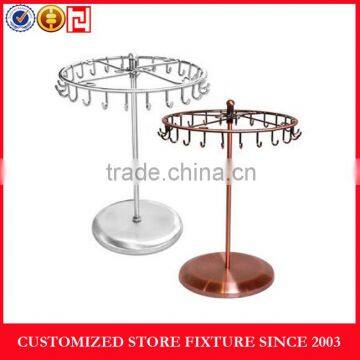 Promotional modern metal jewelry display rack with hook