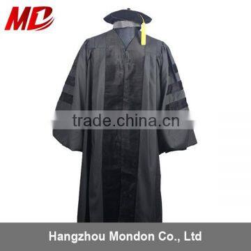 customized Matt Deluxe Doctoral graduation gown with fluted back