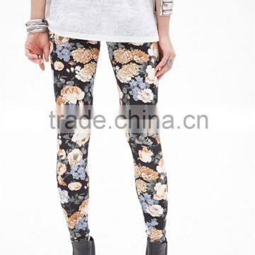 New Women Floral Print Leggings Stretchy Sexy Jeggings Pencil Pants Plus Size photo-4