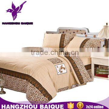 Cheap Leopard Pattern 100% Polyester OEM Bedding Set
