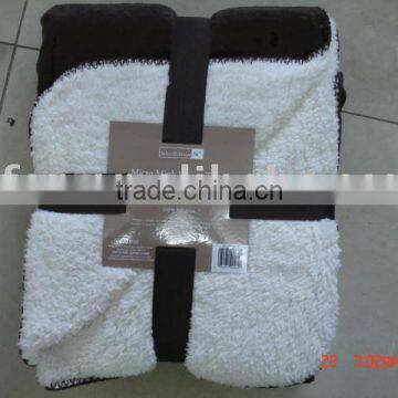 100%polyester Knit Solid Color Short Fur With Sherpa Throw