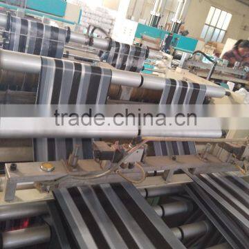HDPE blue+white striped bags 15mic