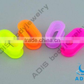 Colorful Rectangle Shape Ear Tunnel Plugs Piercings Square Silicone Flesh Tunnel photo-6