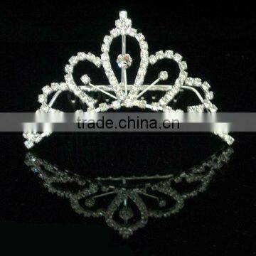 New designs bridal head rhinestone crown embellishments