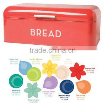 Home using square shape Colorful Metal Bread Boxes                        
                                                Quality Choice