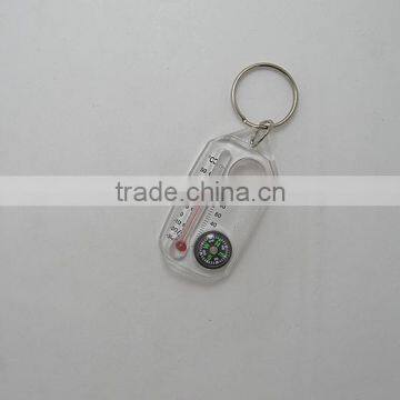 High Quality Plastic Keychain Compass With Thermometer photo-2