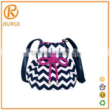 2016 New arrivel cute child love canvas bag wave bucket bag for child