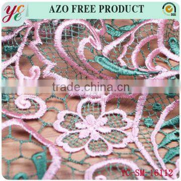 Summer Flowers Chemical Lace Embroidery Fabric for Beautiful Dress photo-4