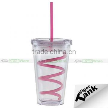 Clear Acrylic Tumbler with Lid