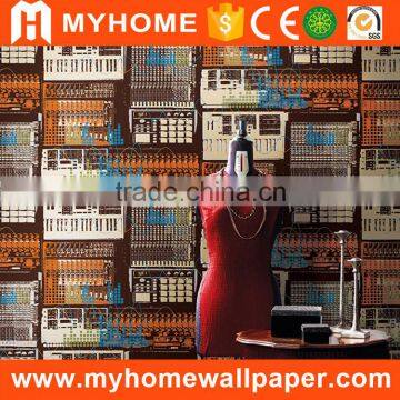 Good sale pvc waterproof colorful 3d design wallpaper