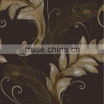 SY081307 flocking luxurious decorative bathroom walpaper