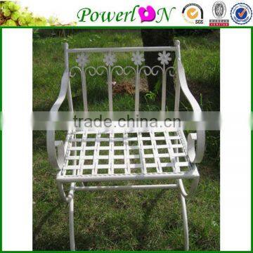 Wholesale Classic Antique Wrough Iron Chair Shape Plant Stand Garden Ornament For Decking Landscaping I23M TS05 X00PL08-4928