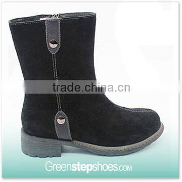 2015 Fashion Black Cow Suede Women Leather Boots,boots women