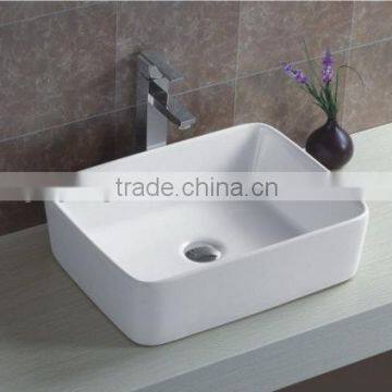 Sanitary Ware Ceramic Basin Bathroom Square Art Basin White Wash Basin B006 photo-3