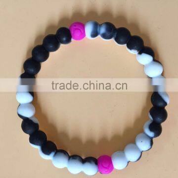 Fashional Silicone Mixed color beaded wristband