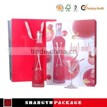 flat packaging High strength cardboard wine box with foam insert