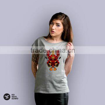 2016 Custom Female Printed Design Women Tee T-shirt Print Logo DTG OEM service Screenprint Transfer