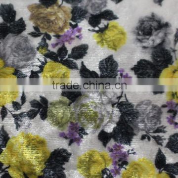 mini flower printing velvet fabric wholesale