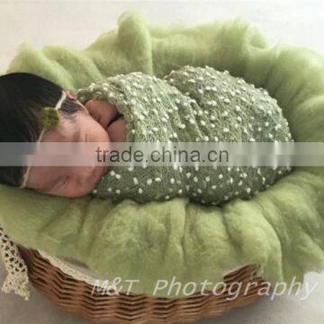 50X75cm Dotty Wraps Mini Popcorn Blanket Popcorn Backdrop Stretch Wrap Newborn Photo Prop
