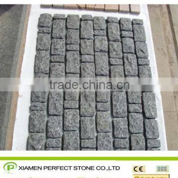 tumbled black granite G684 black pearl granite pavement