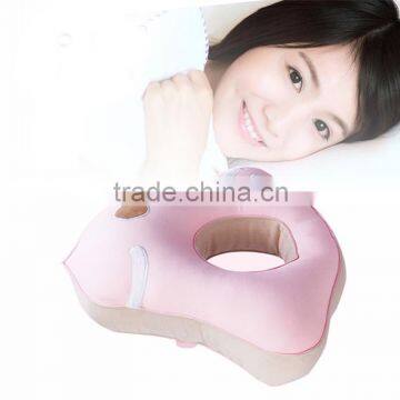 Plush Pink Lovely Foam Particle Nap Pillow for Students and Office Workers