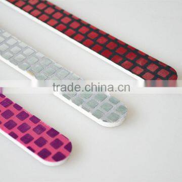 Free sample fashion custom korean paillette nail file disposable printed emery board promotional gift manicure tools factory